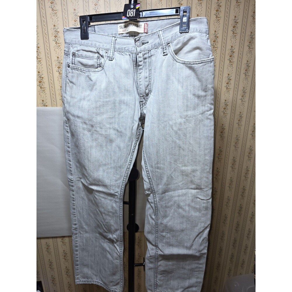 Levi’s 514 Jeans Mens 33x30 Slim Straight Gray Denim Classic Fit
